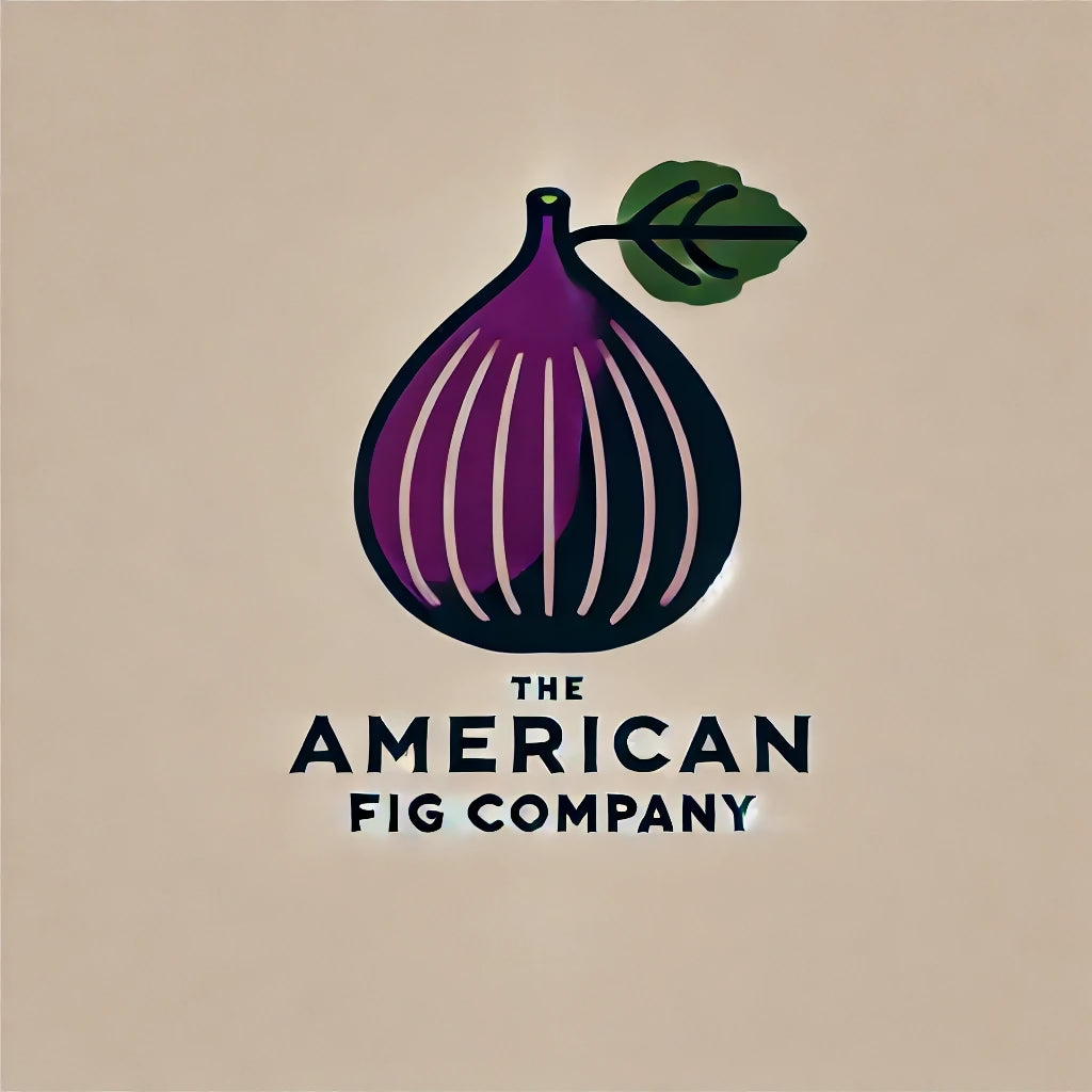 DALL·E 2024-08-29 20.31.21 - A simplified yet elegant fig fruit icon with a single leaf, retaining the natural and organic essence of The American Fig Company. The fig should have
